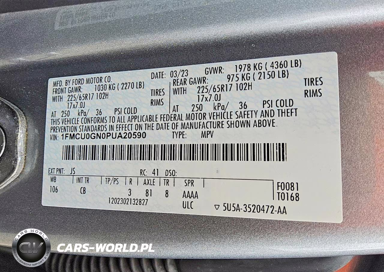 2023 Ford Escape Active VIN:1FMCU0GN0PUA20590 - 12