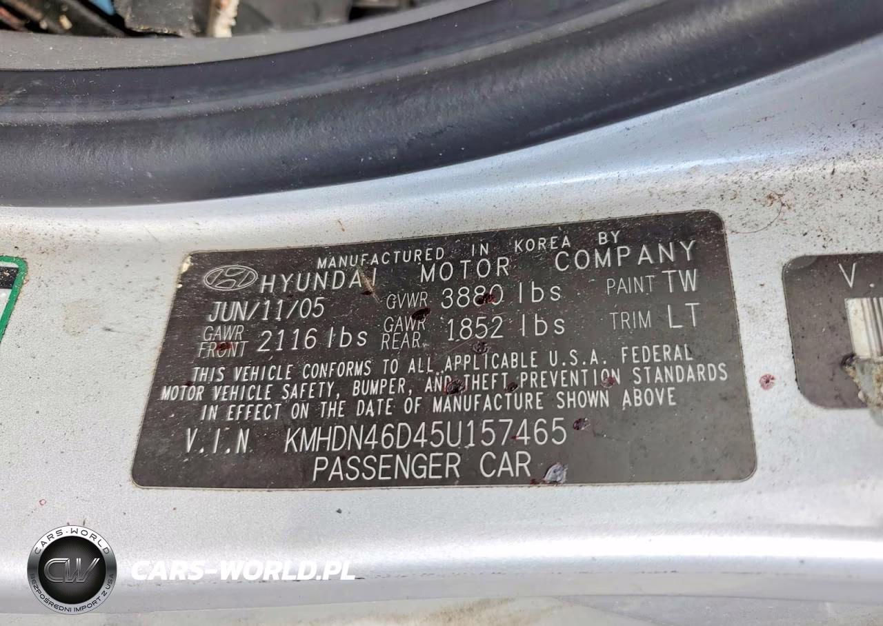 2005 Hyundai Elantra Gls VIN:KMHDN46D45U157465 - 12