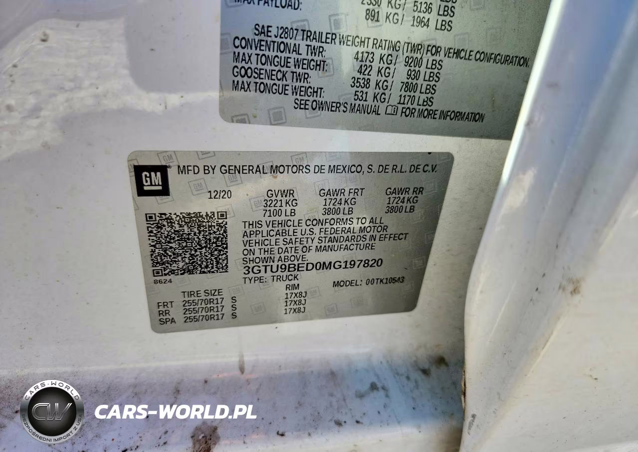 2021 GMC Sierra K1500 Sle VIN:3GTU9BED0MG197820 - 13