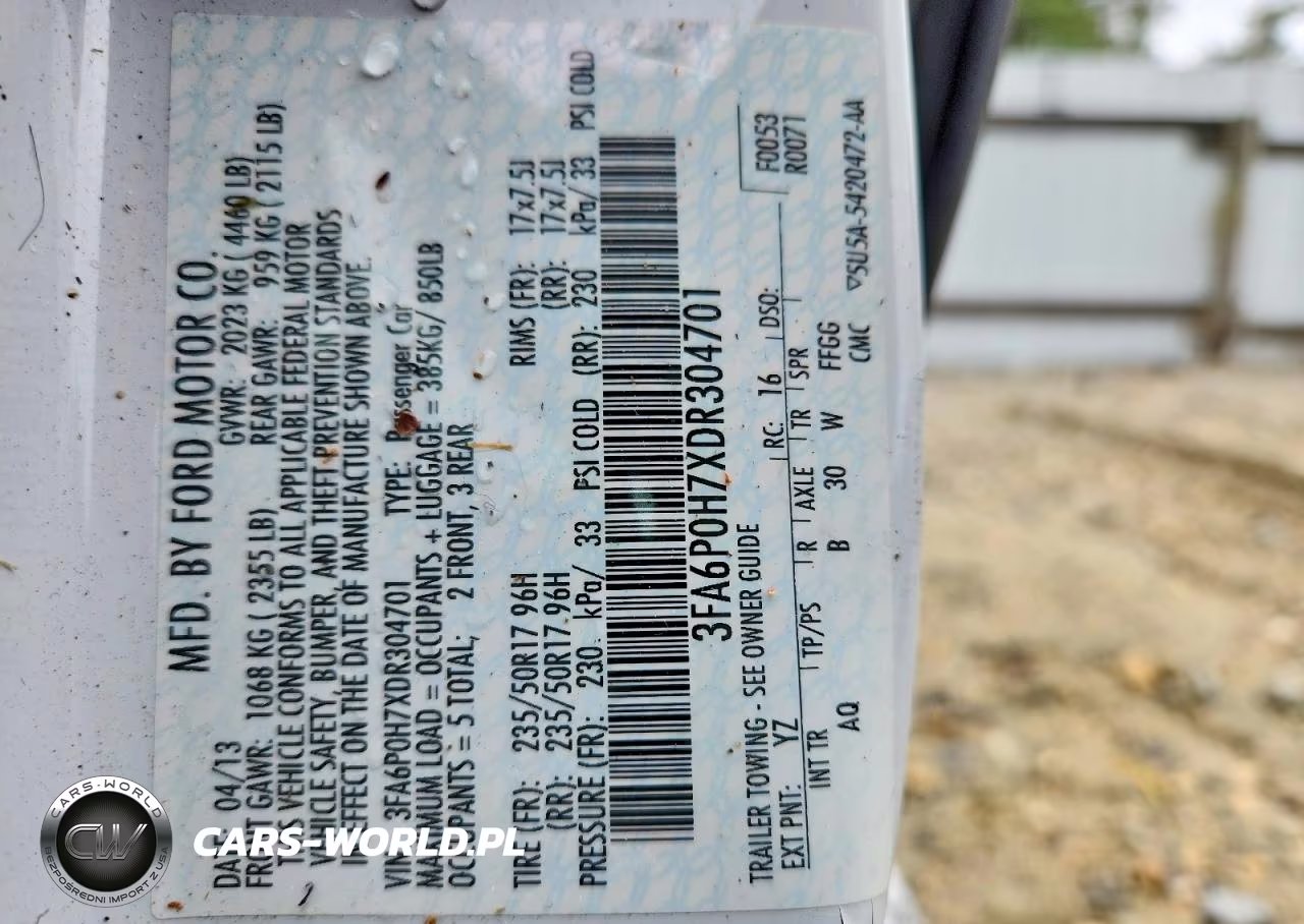 2013 Ford Fusion Se VIN:3FA6P0H7XDR304701 - 12