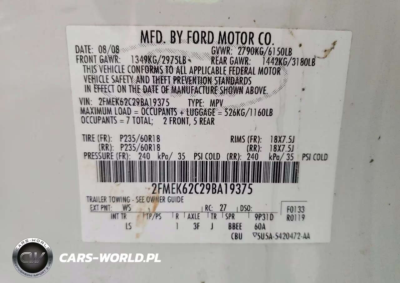 2009 Ford Flex Sel VIN:2FMEK62C29BA19375 - 13