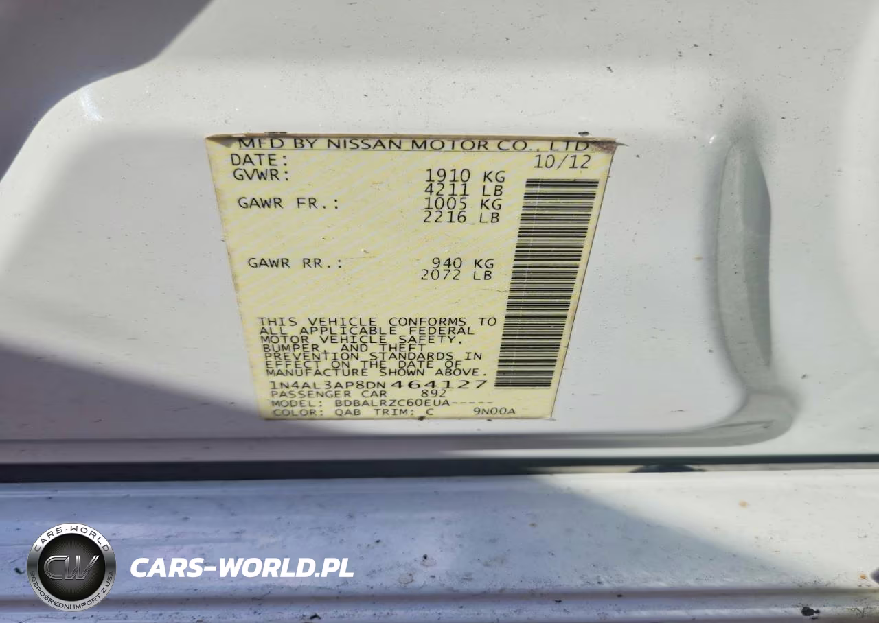 2013 Nissan Altima 2.5 VIN:1N4AL3AP8DN464127 - 12