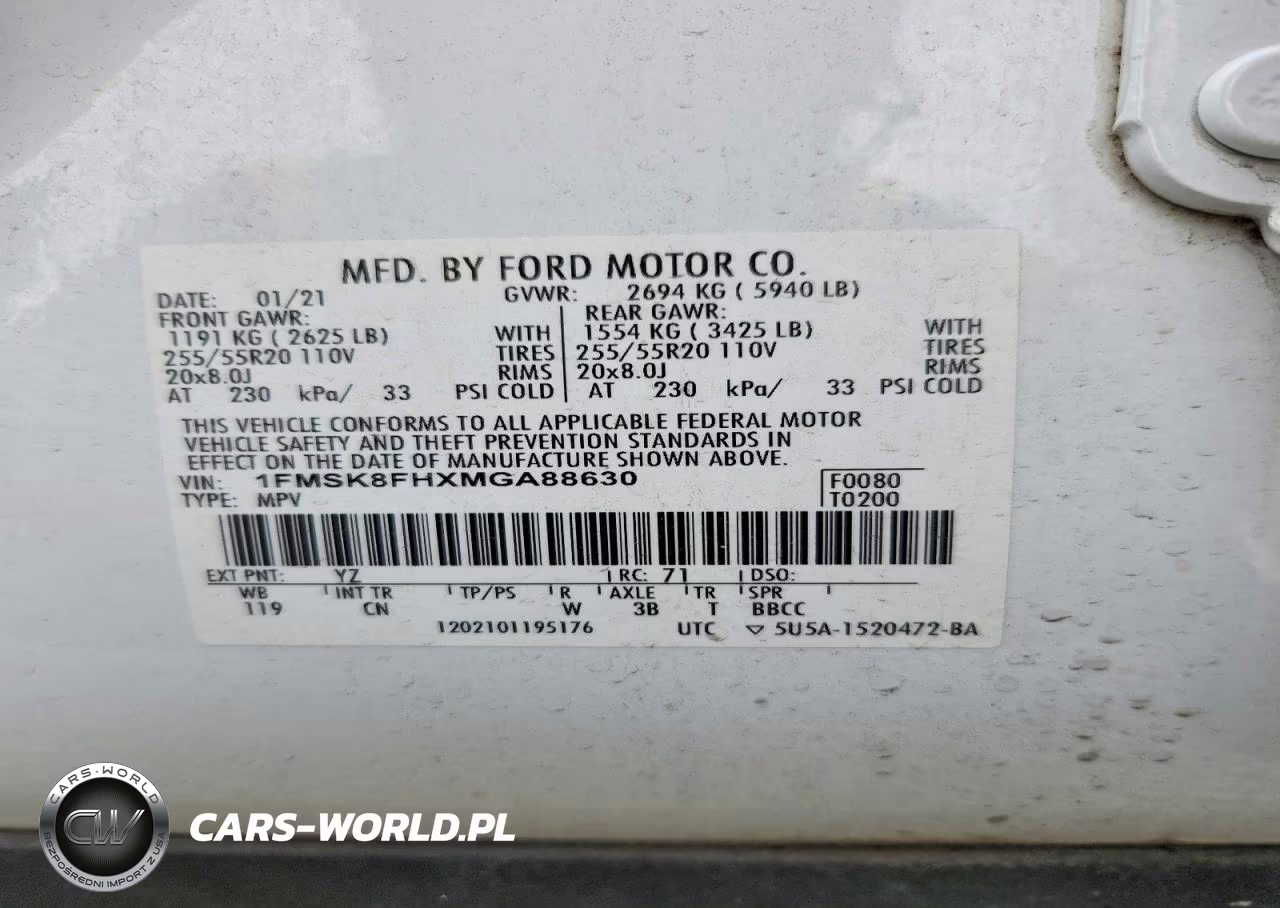 2021 Ford Explorer Limited VIN:1FMSK8FHXMGA88630 - 14