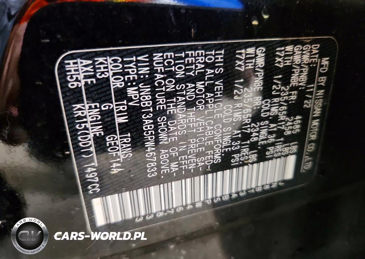 2023 Nissan Rogue S VIN:JN8BT3AB5PW467833 - 13
