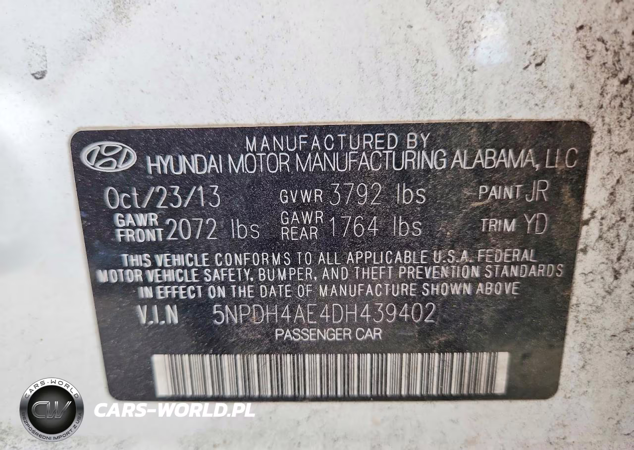 2013 Hyundai Elantra Limited VIN:5NPDH4AE4DH439402 - 13
