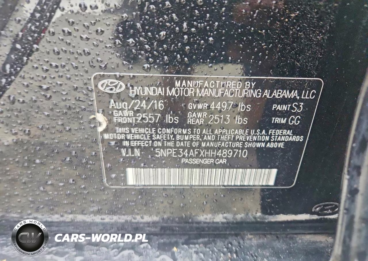2017 Hyundai Sonata Sport VIN:5NPE34AFXHH489710 - 12