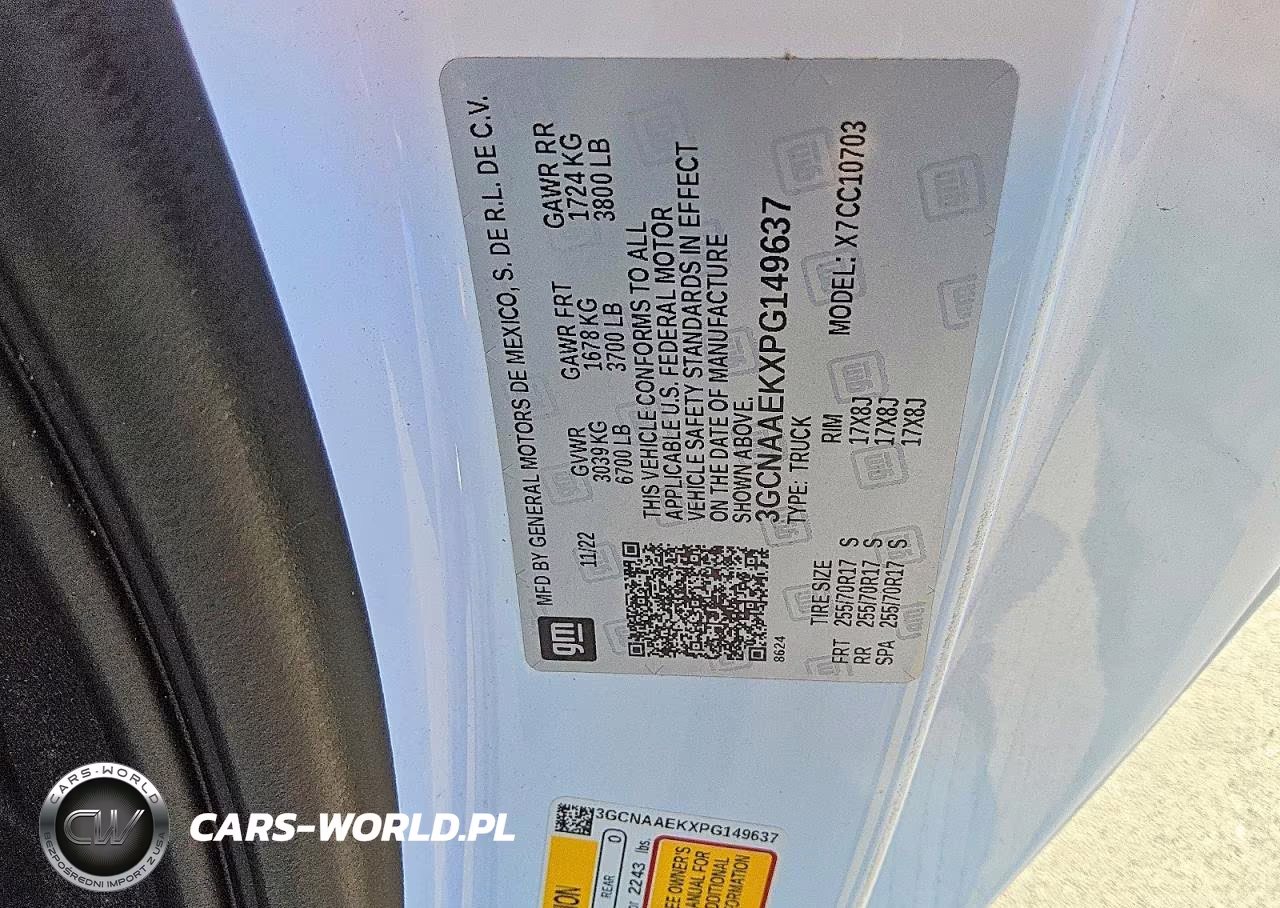 2023 Chevrolet Silverado C1500 VIN:3GCNAAEKXPG149637 - 12