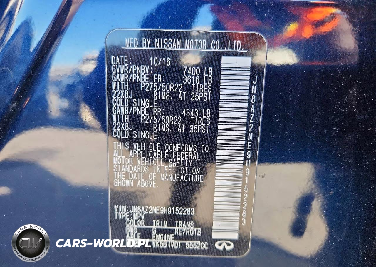 2017 Infiniti Qx80 Limited VIN:JN8AZ2NE9H9152283 - 13