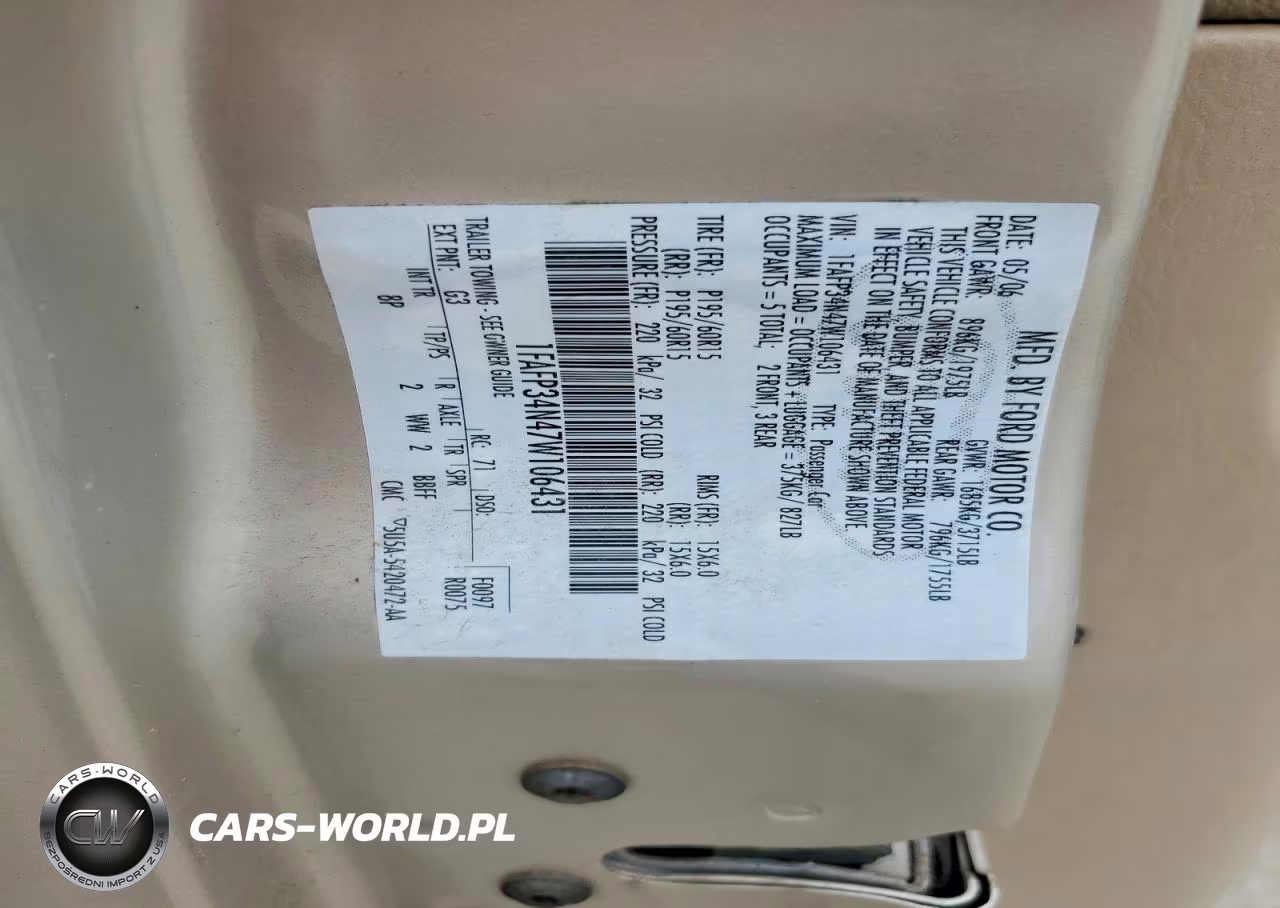 2007 Ford Focus Zx4 VIN:1FAFP34N47W106431 - 12