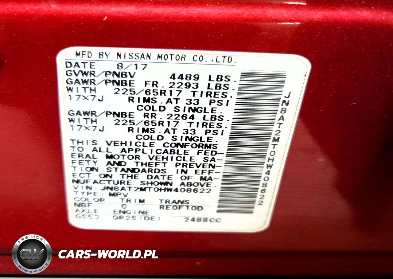2017 Nissan Rogue Sv VIN:JN8AT2MT0HW408622 - 13