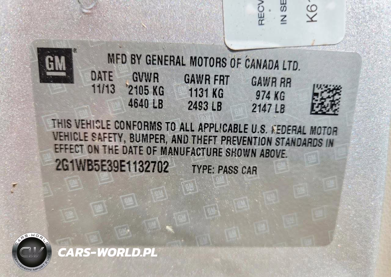 2014 Chevrolet Impala Limited Lt VIN:2G1WB5E39E1132702 - 12