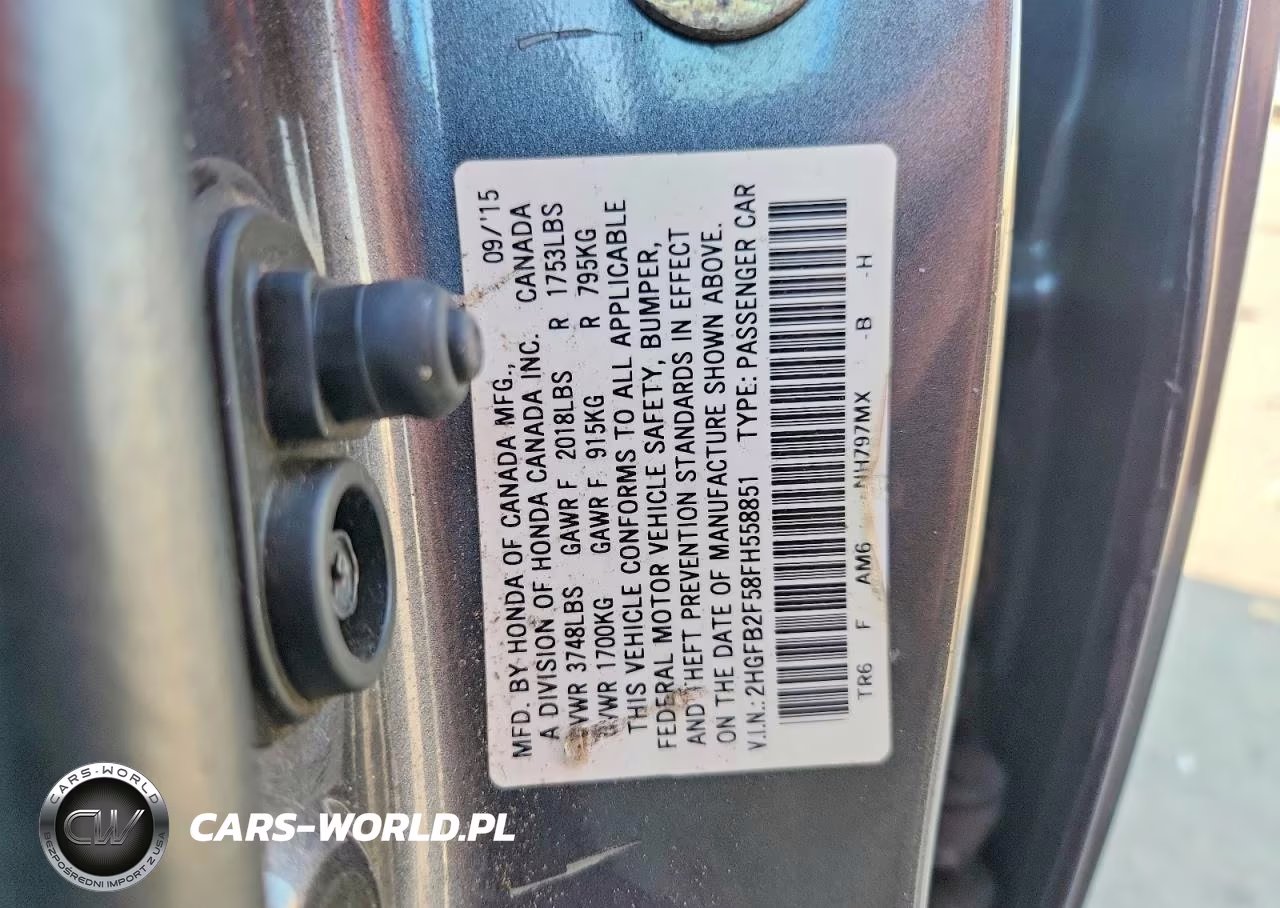 2015 Honda Civic Lx VIN:2HGFB2F58FH558851 - 12