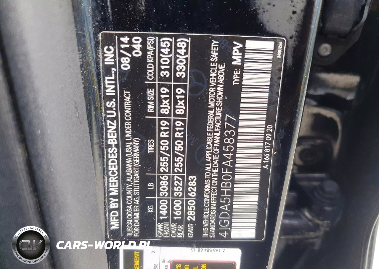 2015 Mercedes-Benz Ml 350 4Matic VIN:4JGDA5HB0FA458377 - 13
