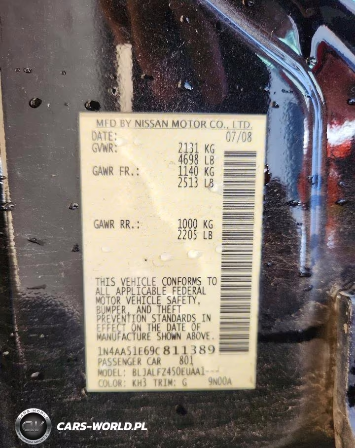 2009 Nissan Maxima 3.5 S VIN:1N4AA51E69C811389 - 13