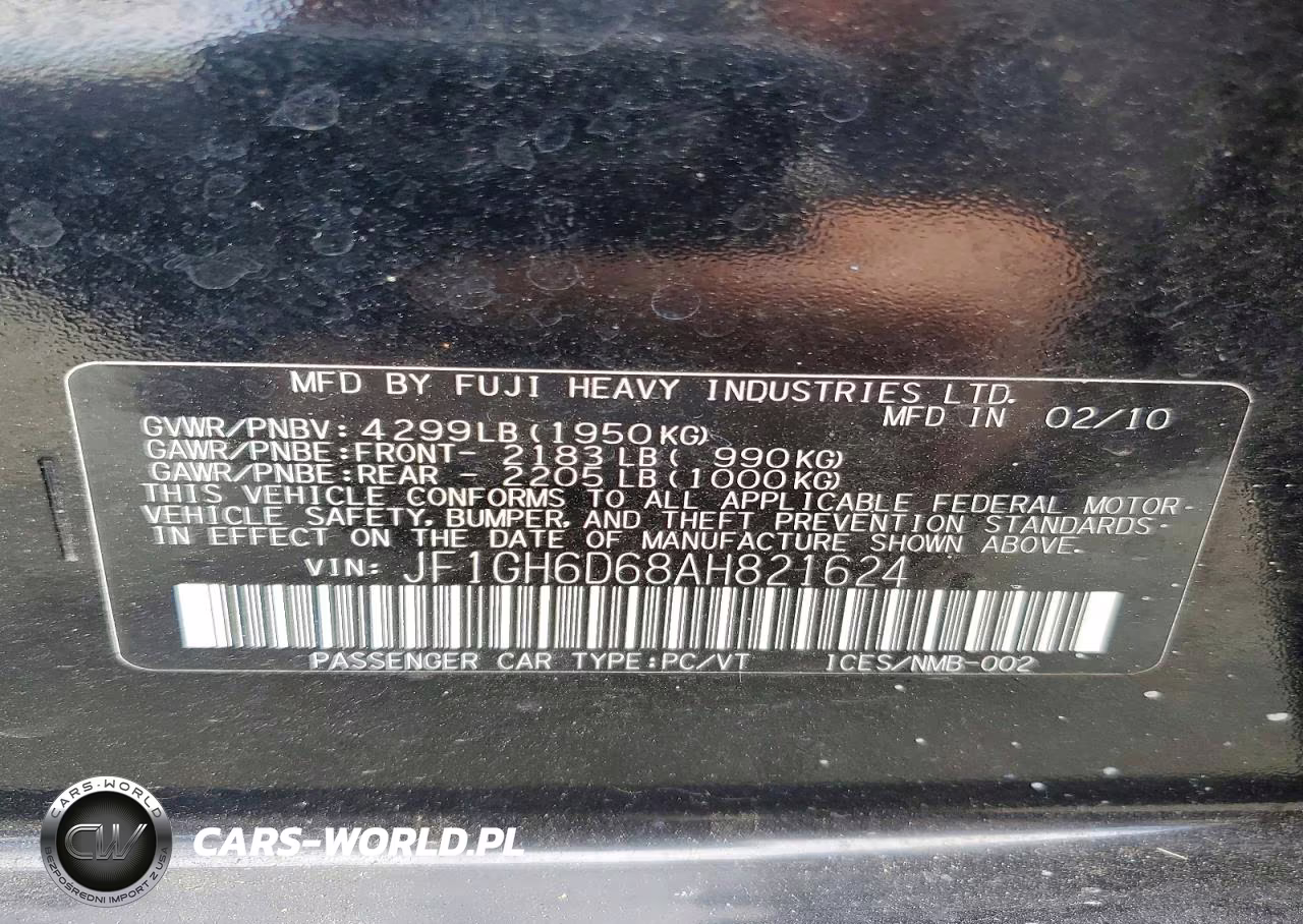 2010 Subaru Impreza Outback Sport VIN:JF1GH6D68AH821624 - 13