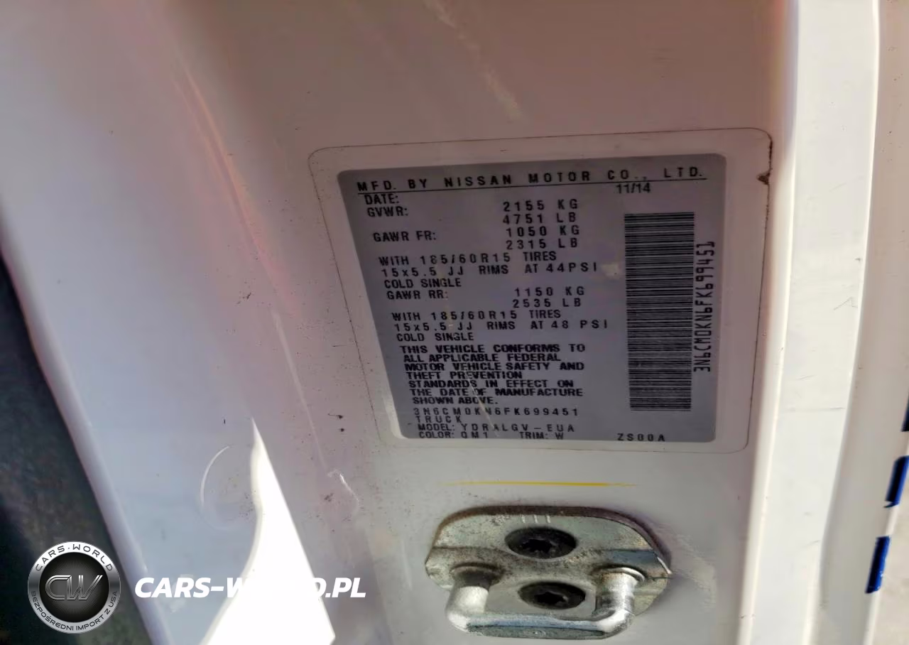 2015 Nissan Nv200 Sv VIN:3N6CM0KN6FK699451 - 14