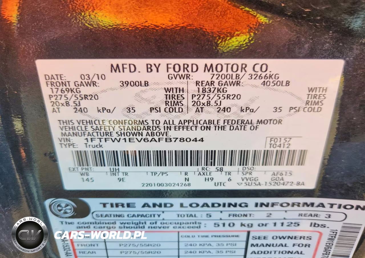 2010 Ford F150 Supercrew VIN:1FTFW1EV6AFB78044 - 12