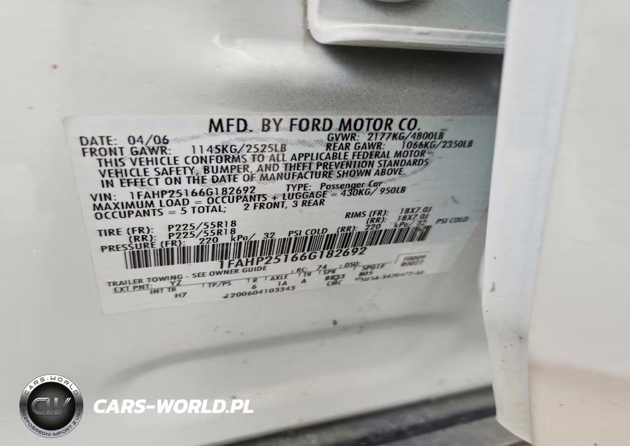 2006 Ford Five Hundred Limited VIN:1FAHP25166G182692 - 12