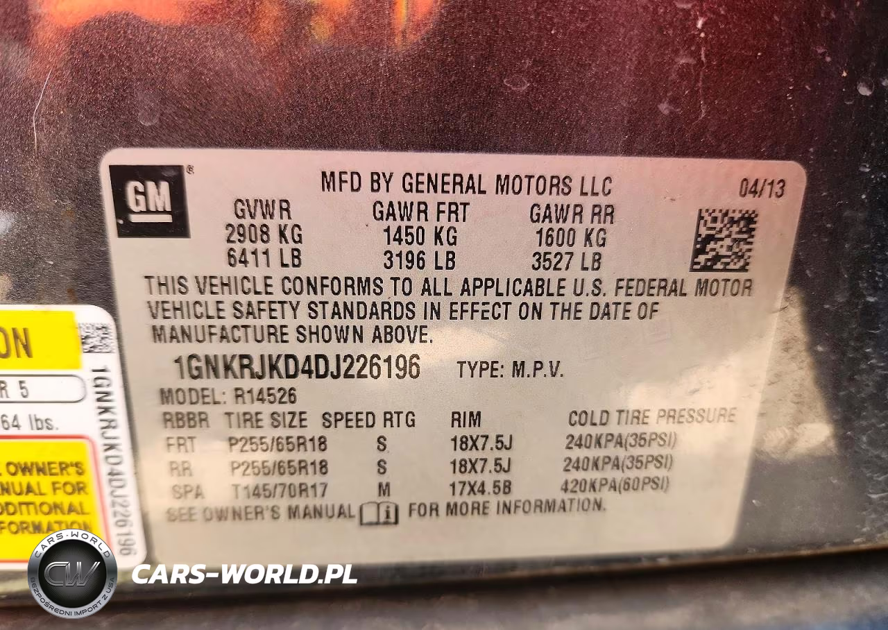 2013 Chevrolet Traverse Lt VIN:1GNKRJKD4DJ226196 - 13