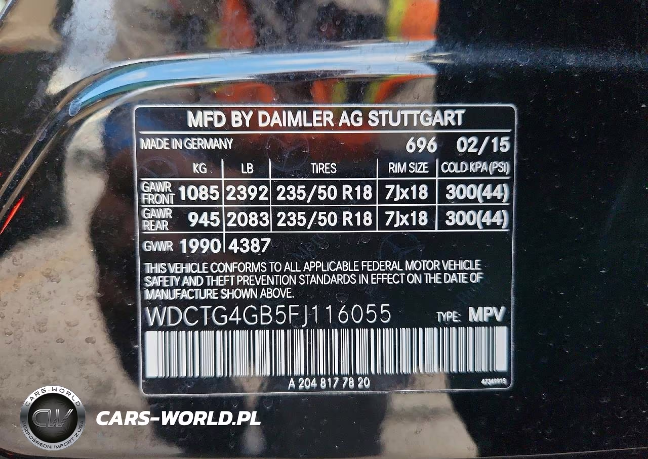 2015 Mercedes-Benz Gla 250 4Matic VIN:WDCTG4GB5FJ116055 - 13