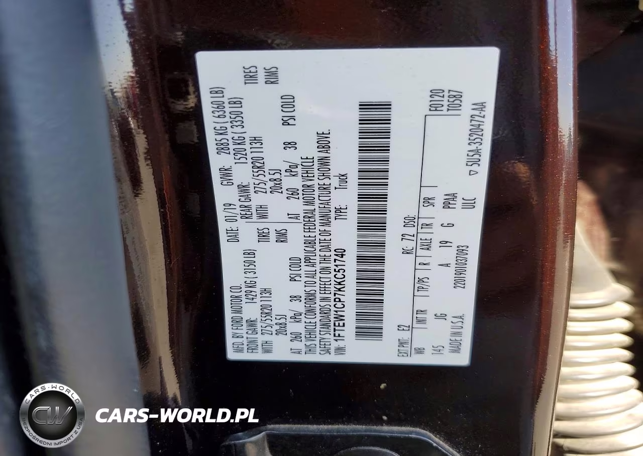 2019 Ford F150 Supercrew VIN:1FTEW1CP7KKC51740 - 12