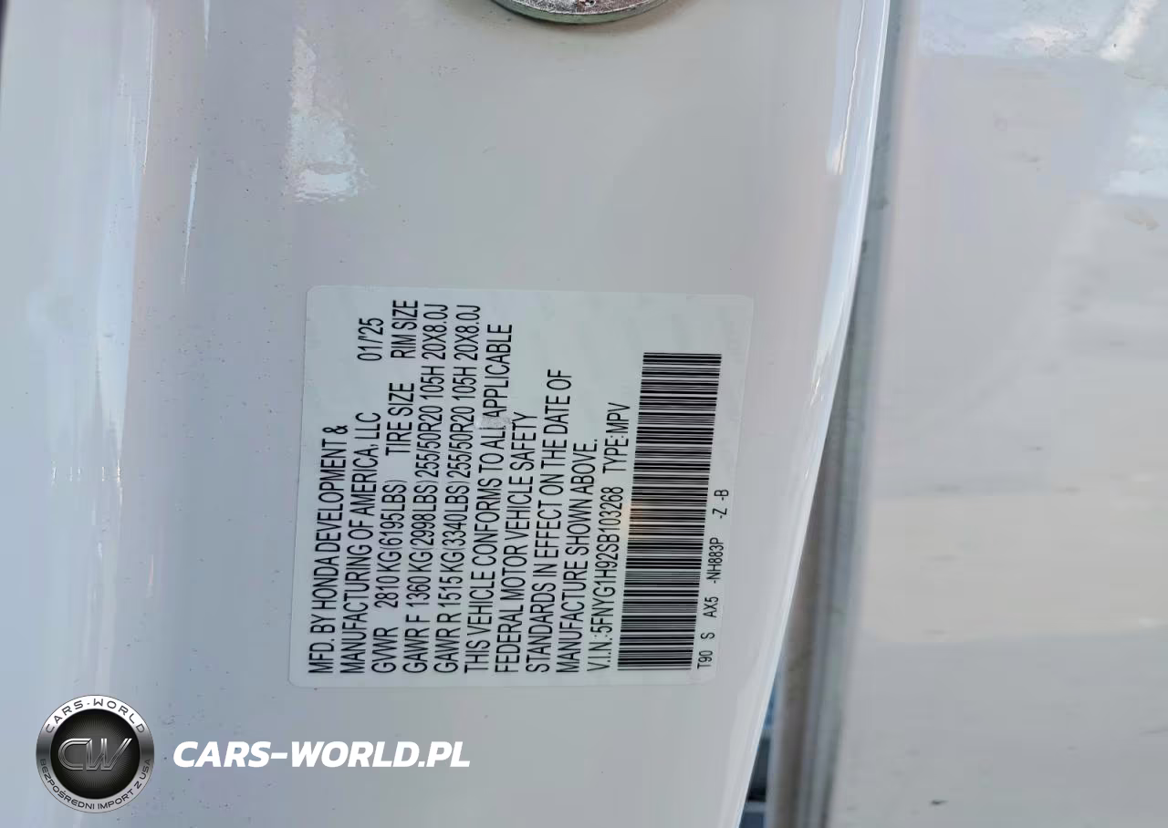 2025 Honda Pilot Black VIN:5FNYG1H92SB103268 - 13