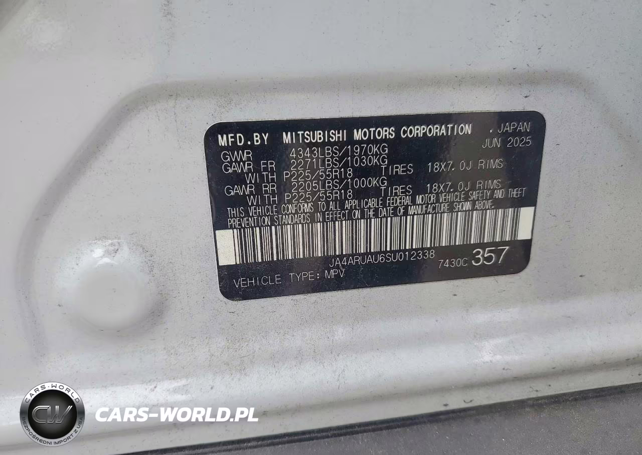 2025 Mitsubishi Outlander Sport S VIN:JA4ARUAU6SU012338 - 12