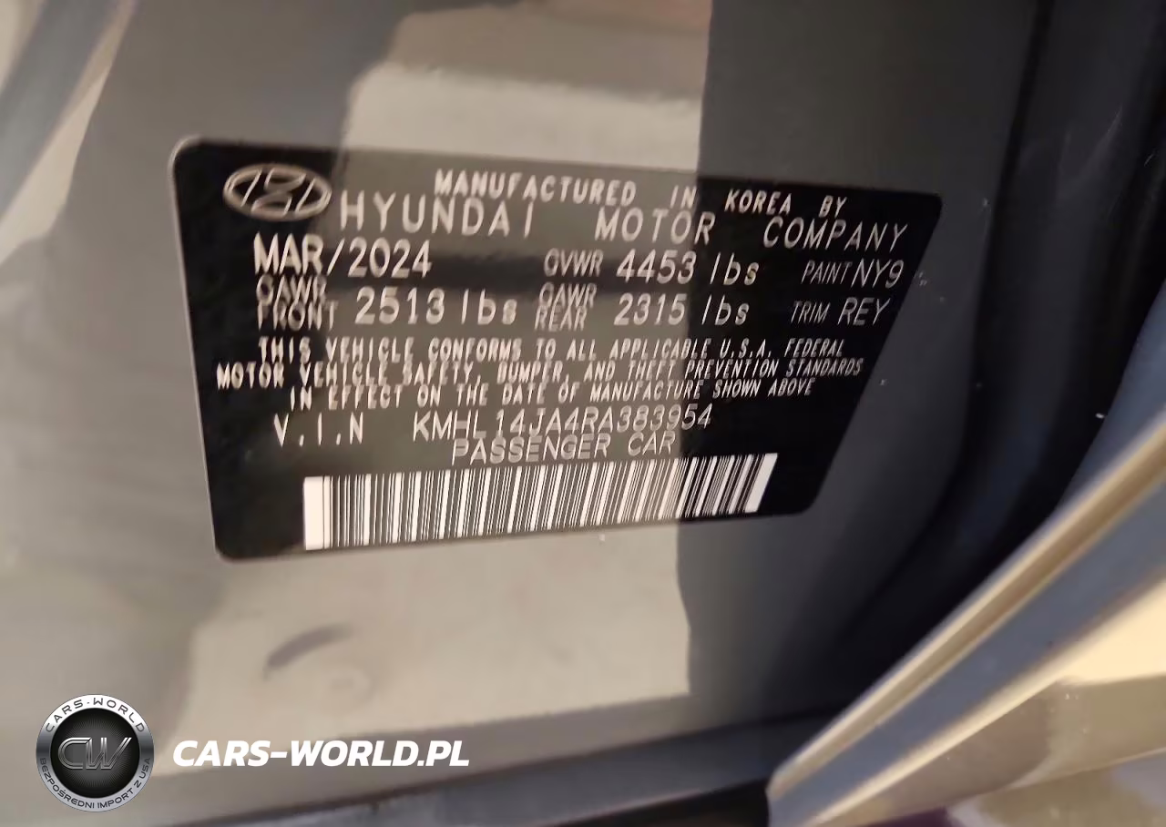 2024 Hyundai Sonata Sel VIN:KMHL14JA4RA383954 - 13