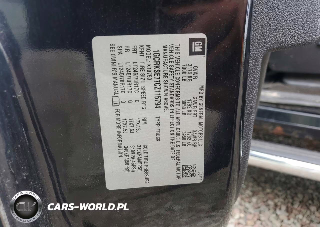 2012 Chevrolet Silverado K1500 Lt VIN:1GCRKSE77CZ115794 - 12