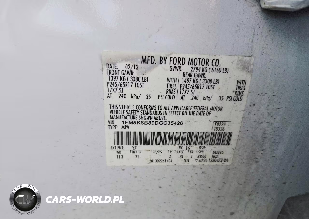 2013 Ford Explorer Base VIN:1FM5K8B89DGC35426 - 13