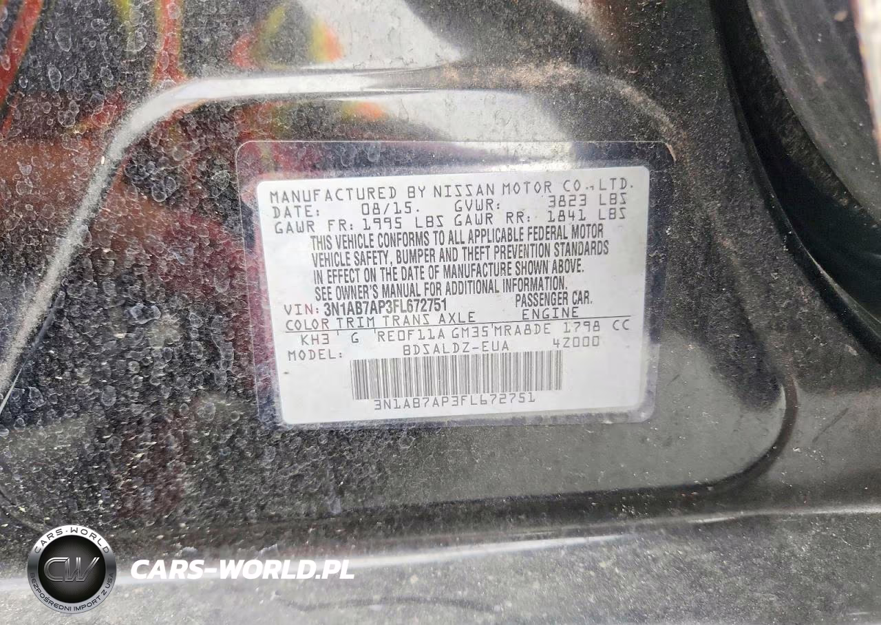 2015 Nissan Sentra Sv VIN:3N1AB7AP3FL672751 - 13