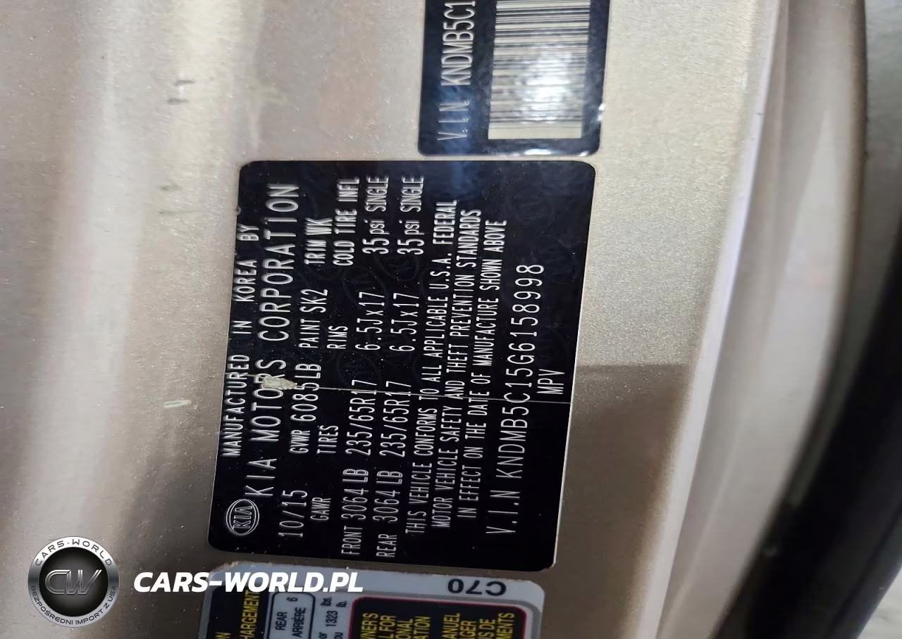 2016 Kia Sedona Lx VIN:KNDMB5C15G6158998 - 14