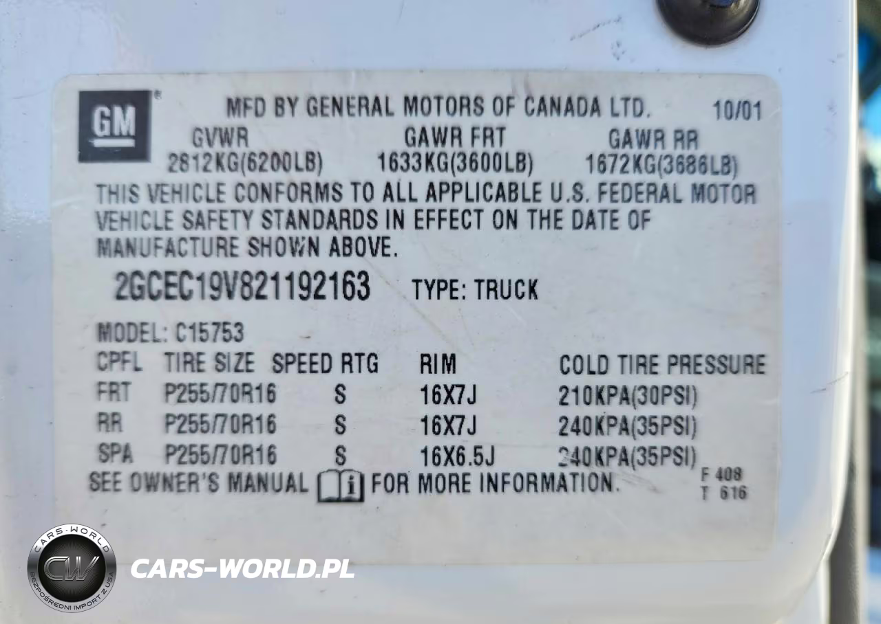 2002 Chevrolet Silverado C1500 VIN:2GCEC19V821192163 - 13