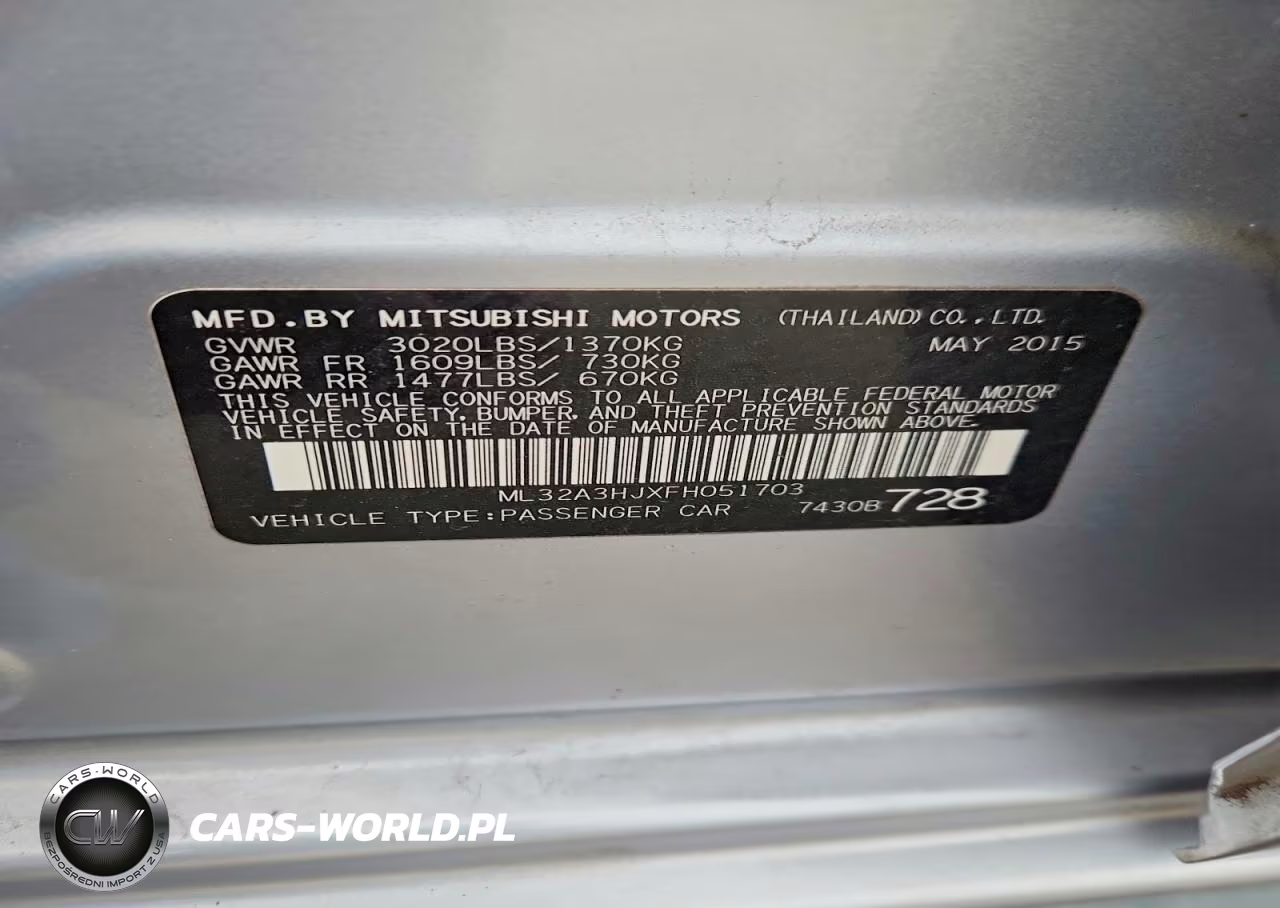 2015 Mitsubishi Mirage De VIN:ML32A3HJXFH051703 - 13