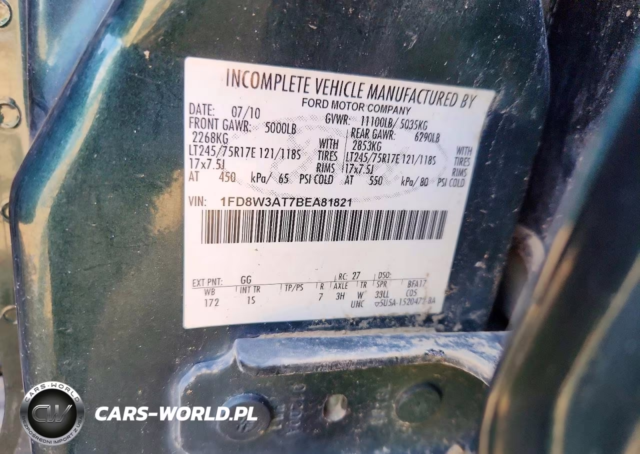 2011 Ford F350 Super Duty VIN:1FD8W3AT7BEA81821 - 13