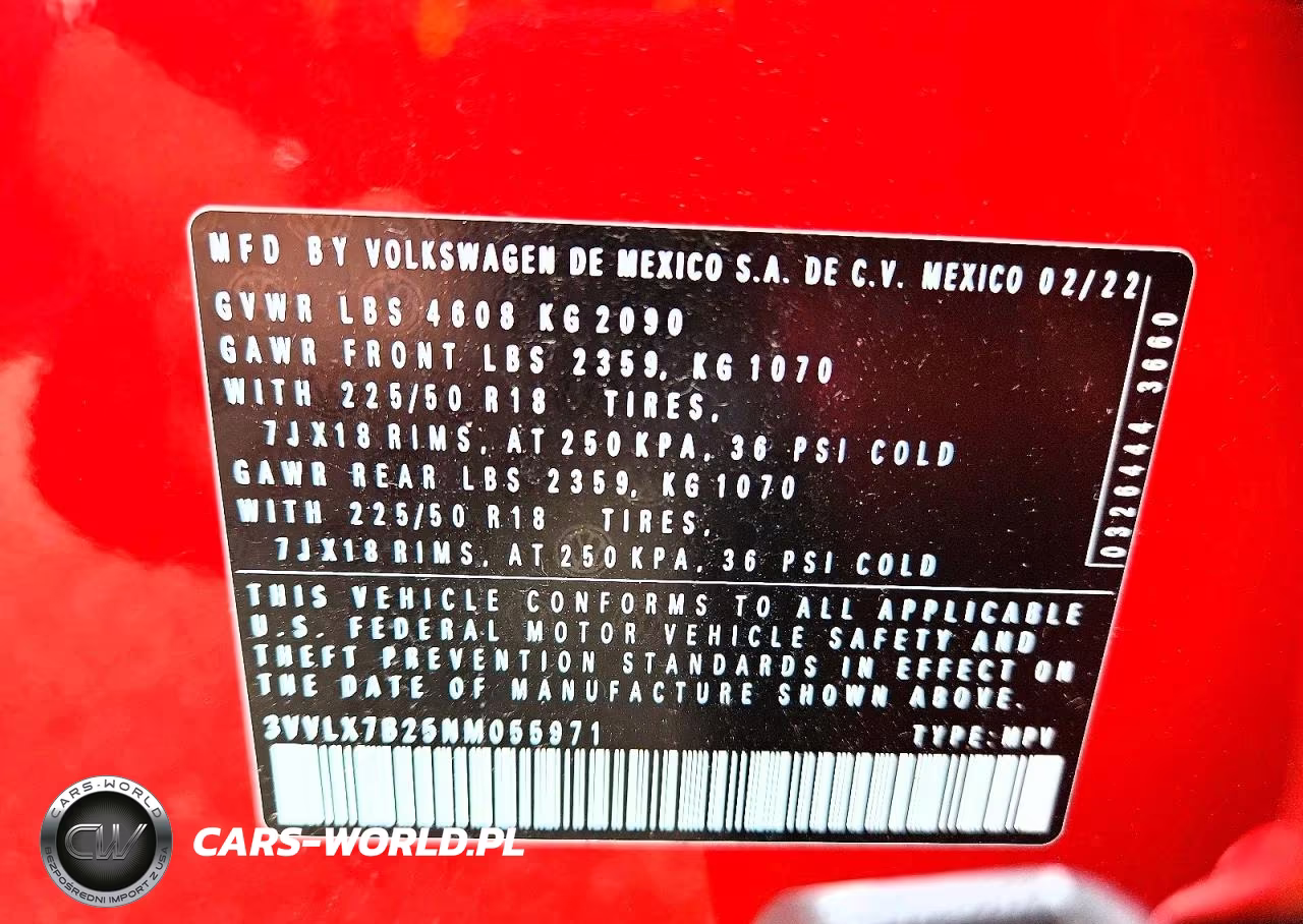 2022 Volkswagen Taos Se Iq Drive VIN:3VVLX7B25NM055971 - 14