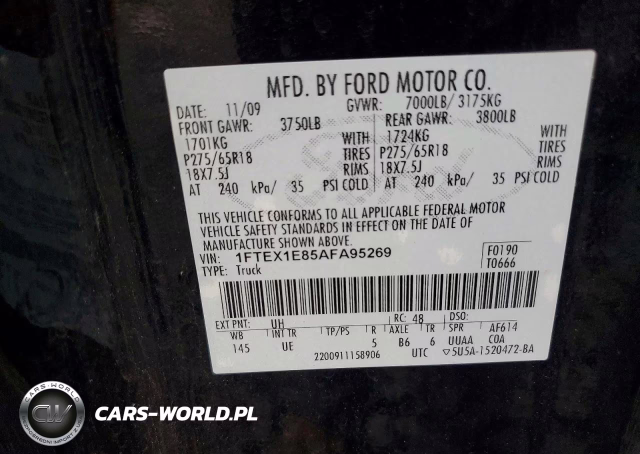 2010 Ford F150 Super Cab VIN:1FTEX1E85AFA95269 - 12