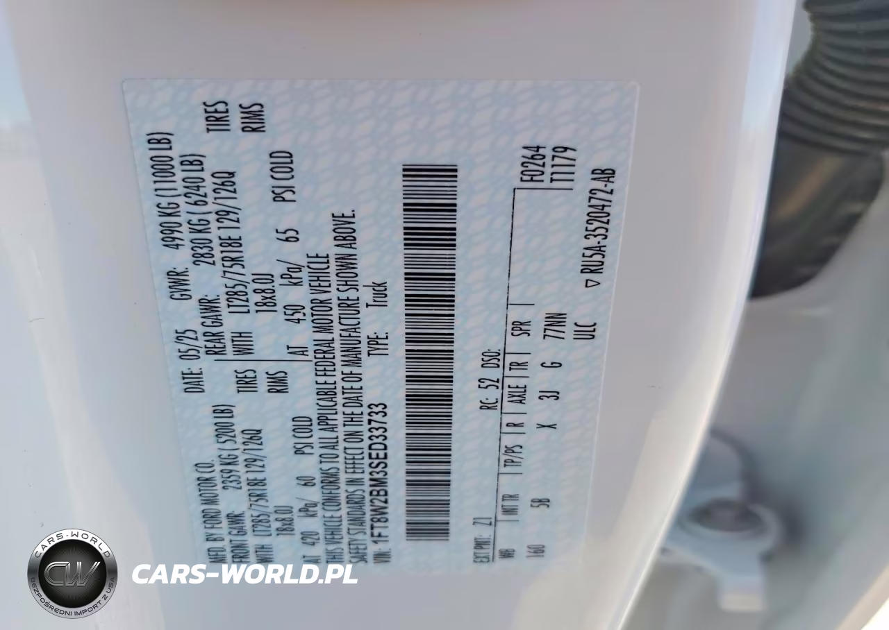 2025 Ford F250 Super Duty VIN:1FT8W2BM3SED33733 - 12