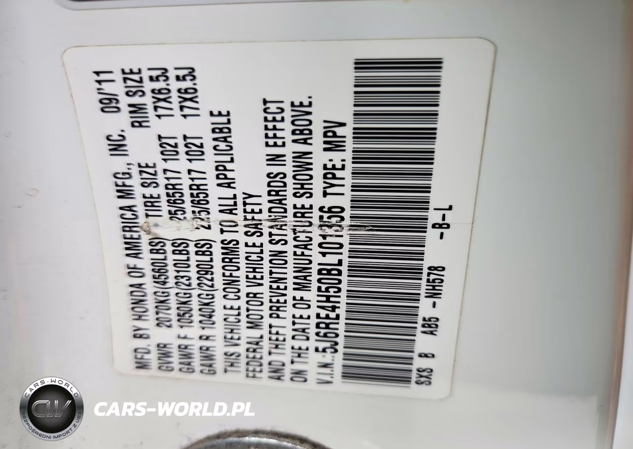 2011 Honda Cr-V Ex VIN:5J6RE4H50BL101356 - 13
