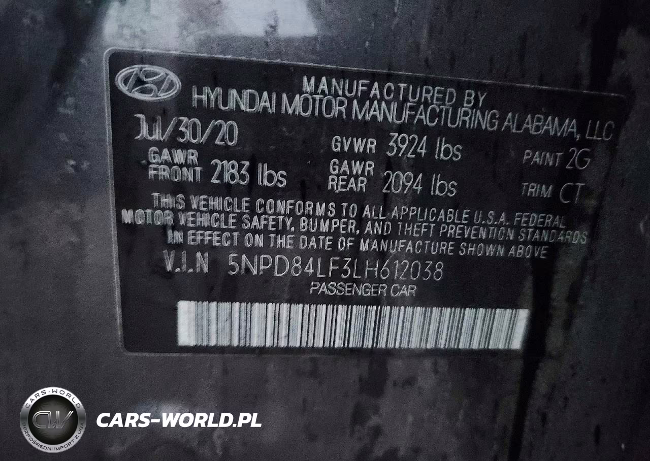 2020 Hyundai Elantra VIN:5NPD84LF3LH612038 - 13