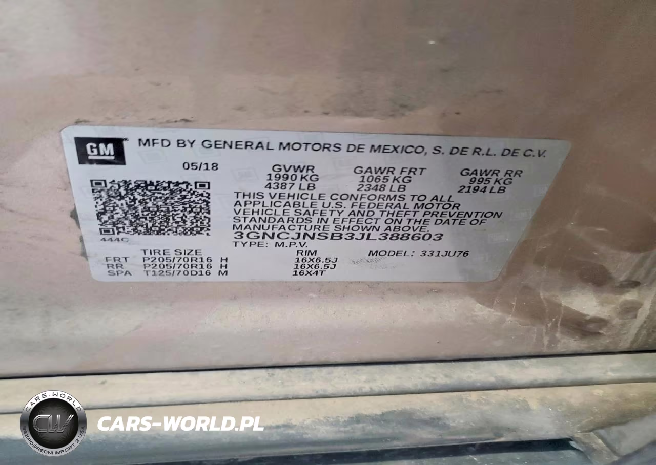 2018 Chevrolet Trax Ls VIN:3GNCJNSB3JL388603 - 13