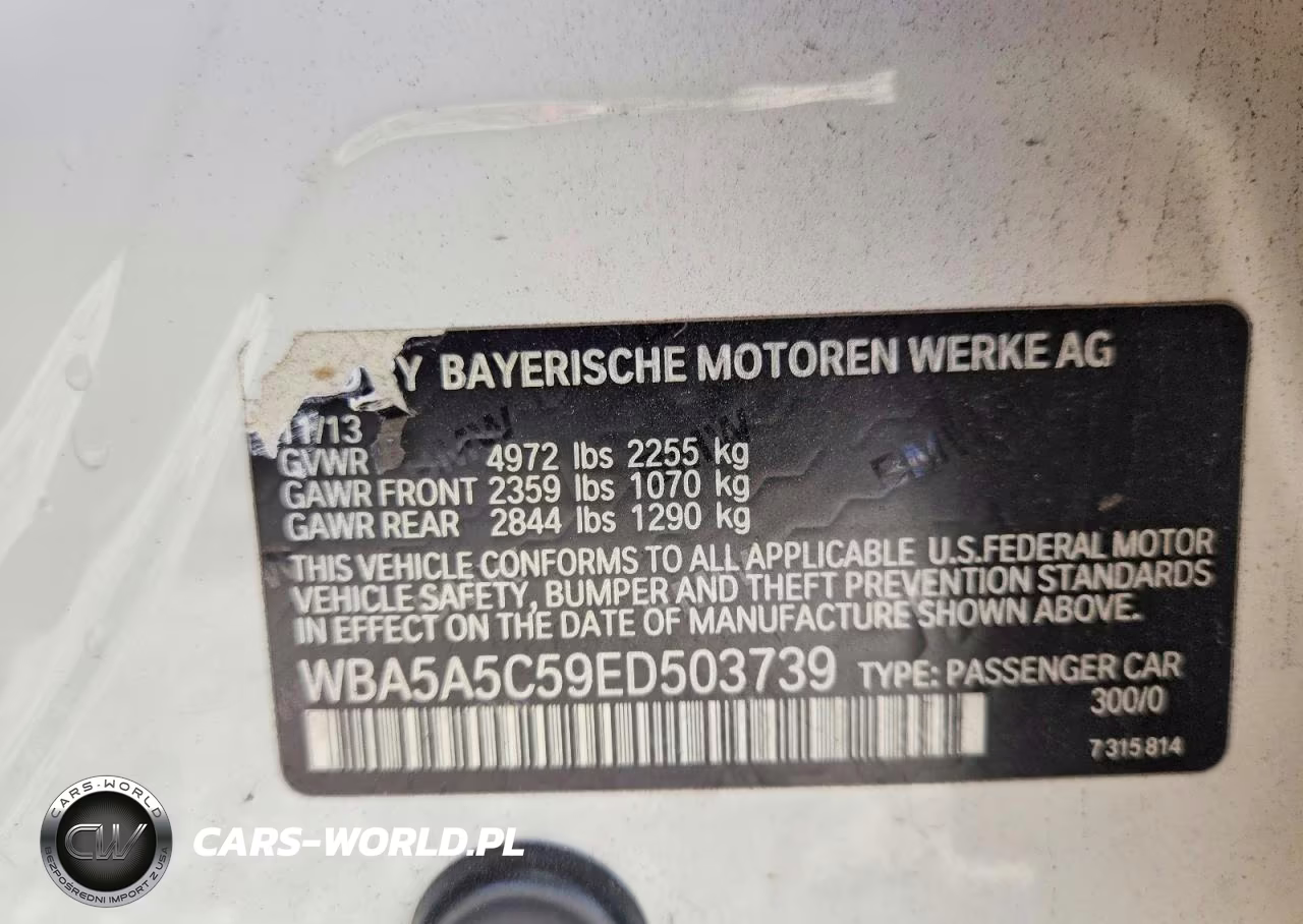 2014 BMW 528 I VIN:WBA5A5C59ED503739 - 12