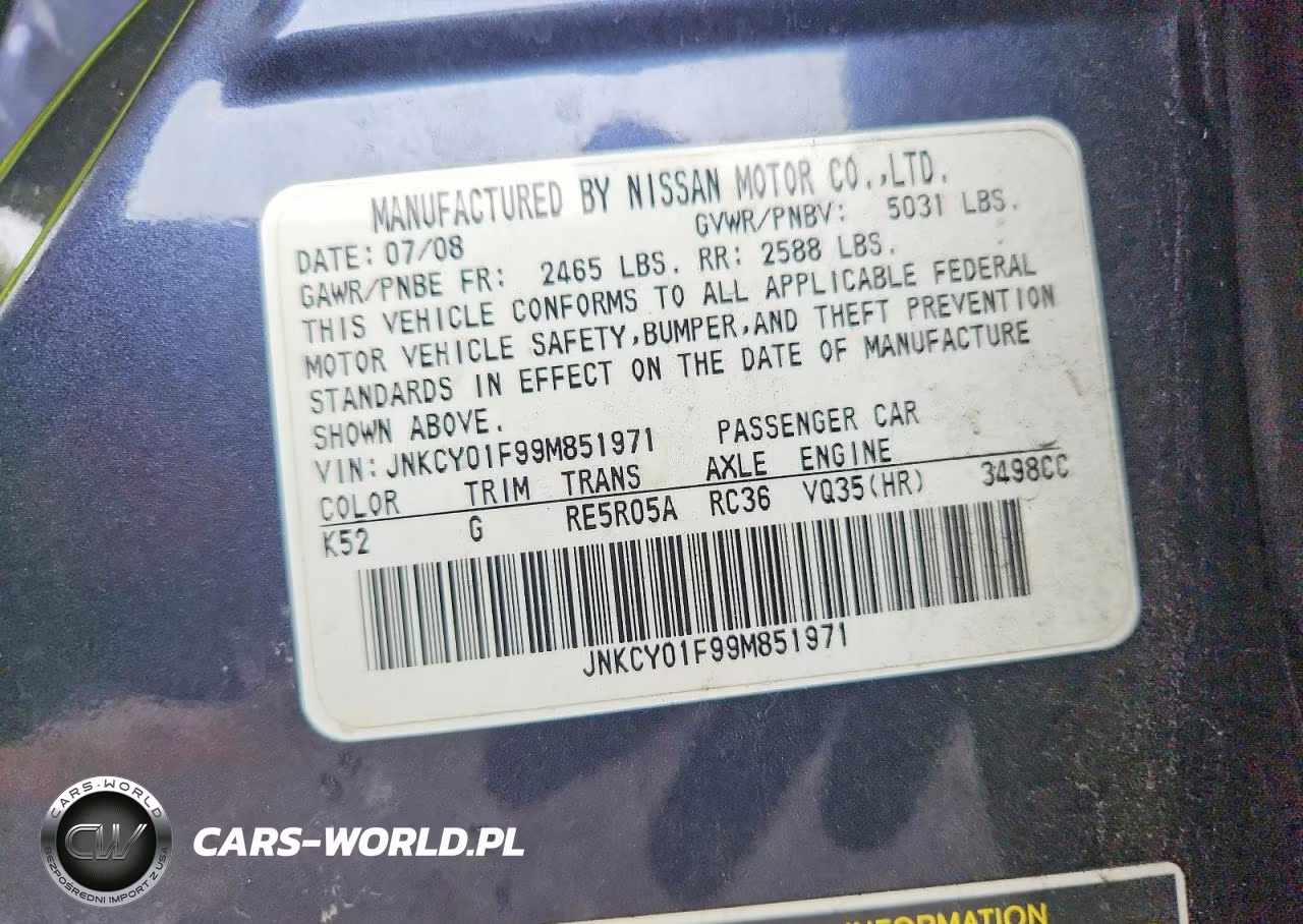 2009 Infiniti M35 X VIN:JNKCY01F99M851971 - 12