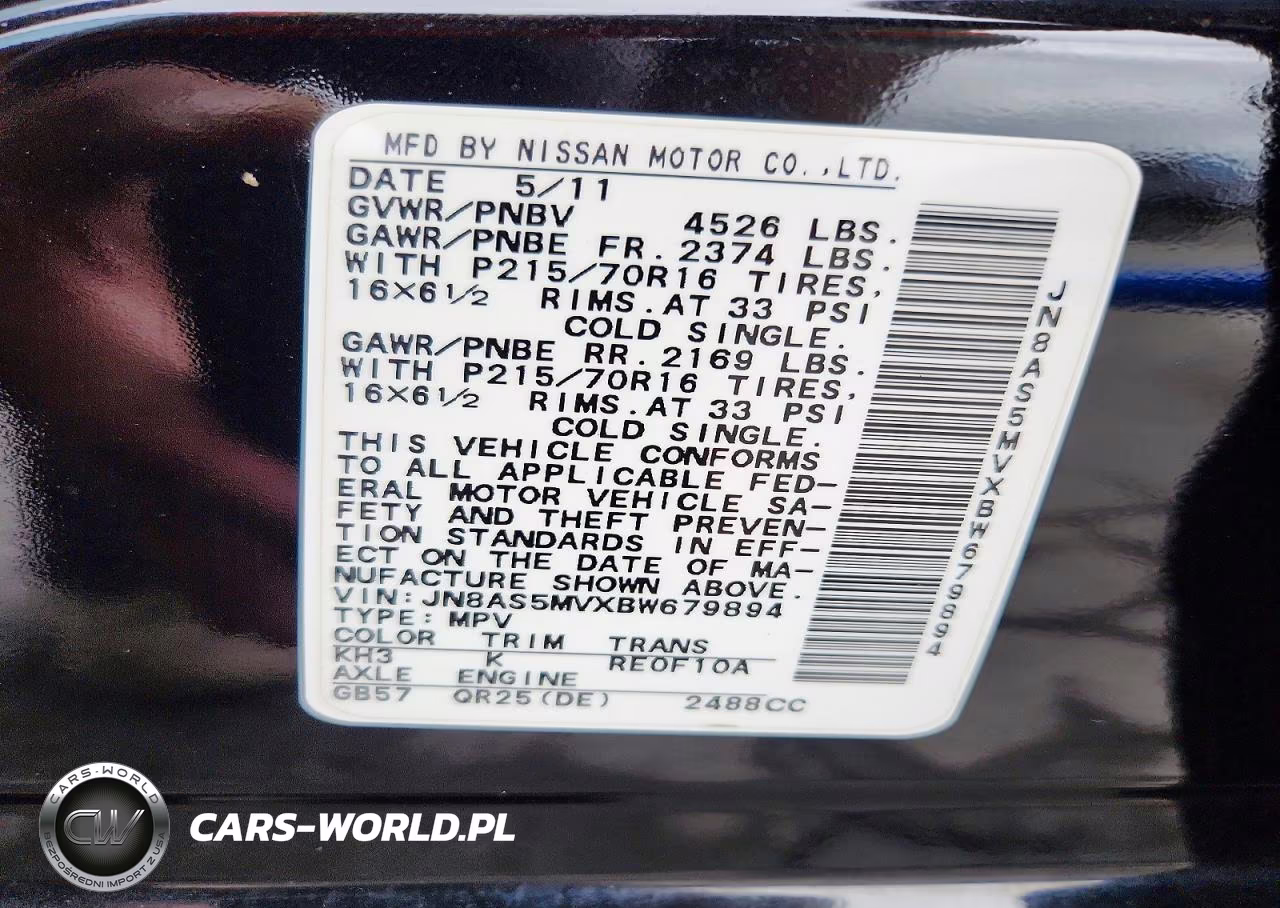 2011 Nissan Rogue S VIN:JN8AS5MVXBW679894 - 13