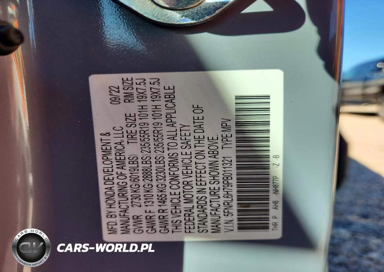 2023 Honda Odyssey Sport-L VIN:5FNRL6H79PB011321 - 13