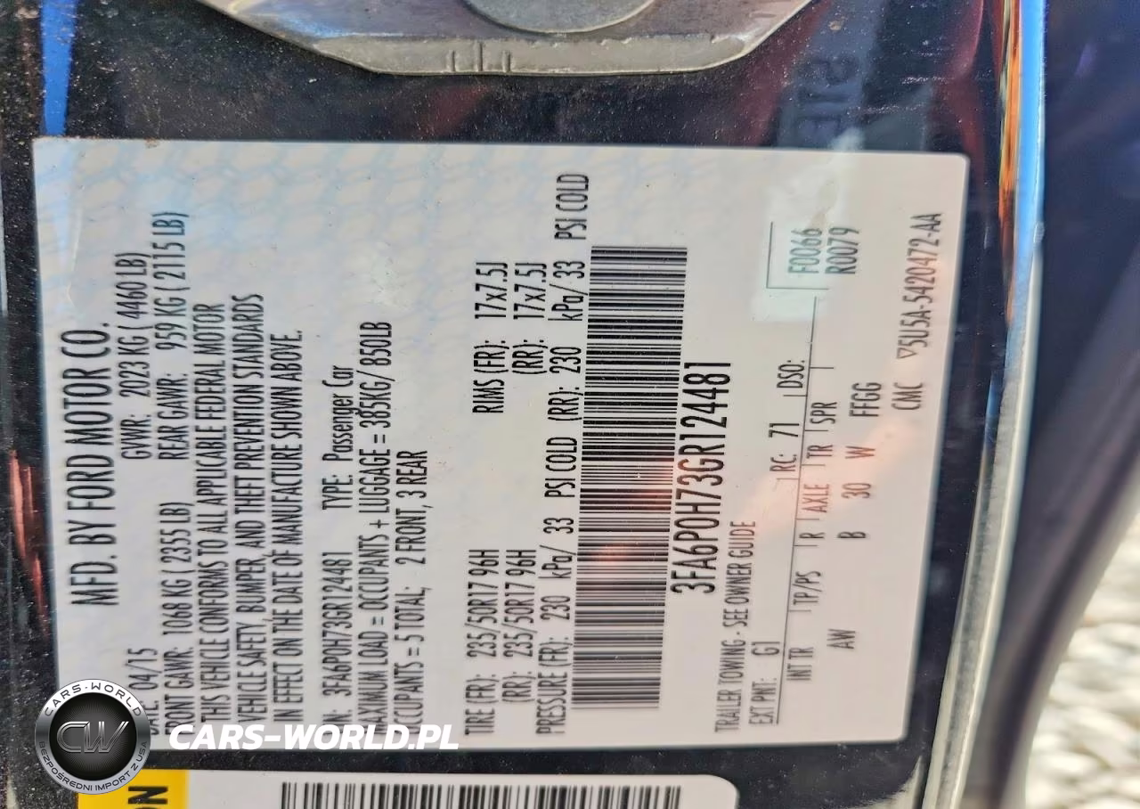 2016 Ford Fusion Se VIN:3FA6P0H73GR124481 - 12
