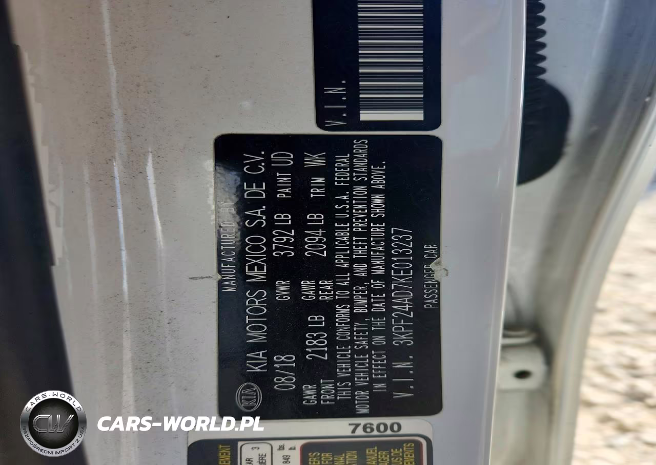 2019 Kia Forte Fe VIN:3KPF24AD7KE013237 - 12