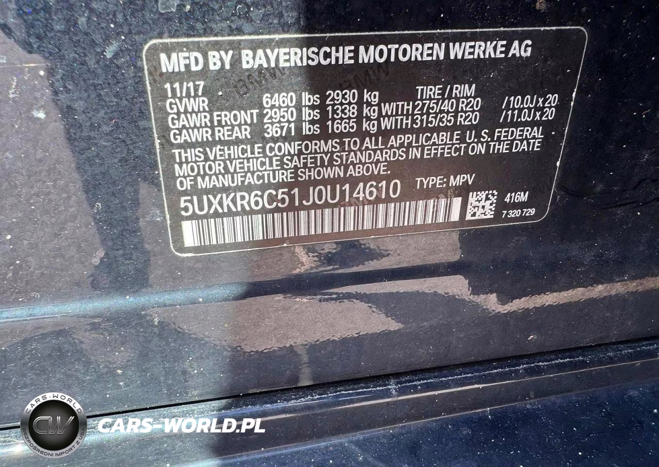 2018 BMW X5 xDrive50I VIN:5UXKR6C51J0U14610 - 13