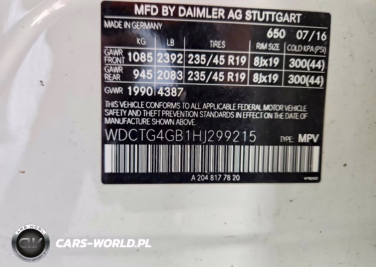 2017 Mercedes-Benz Gla 250 4Matic VIN:WDCTG4GB1HJ299215 - 13