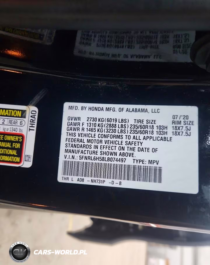 2020 Honda Odyssey Ex VIN:5FNRL6H58LB074497 - 13